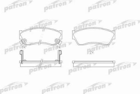 Patron PBP588 - Тормозные колодки, дисковые, комплект unicars.by