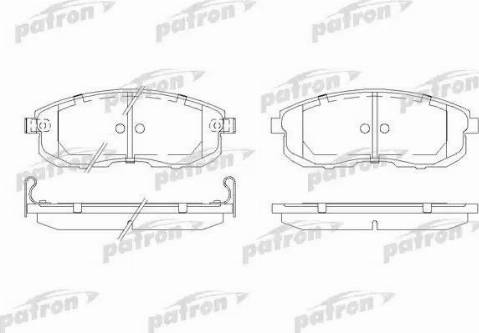 Patron PBP691 - Тормозные колодки, дисковые, комплект unicars.by