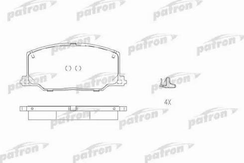 Patron PBP602 - Тормозные колодки, дисковые, комплект unicars.by