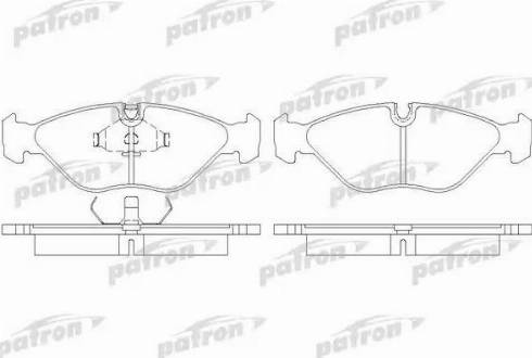 Patron PBP670 - Тормозные колодки, дисковые, комплект unicars.by