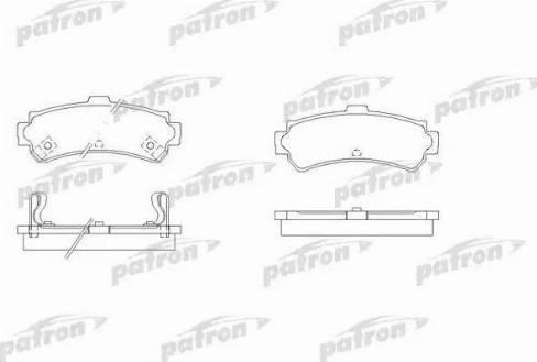 Patron PBP1454 - Тормозные колодки, дисковые, комплект unicars.by