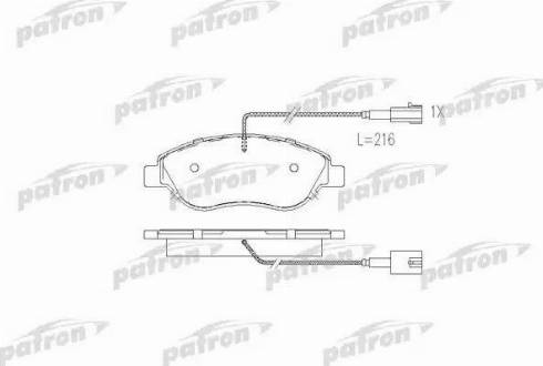 Patron PBP1468 - Тормозные колодки, дисковые, комплект unicars.by