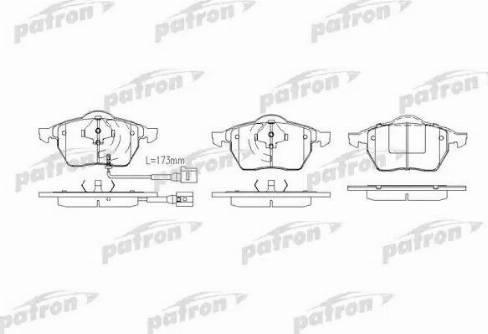 Patron PBP1463 - Тормозные колодки, дисковые, комплект unicars.by