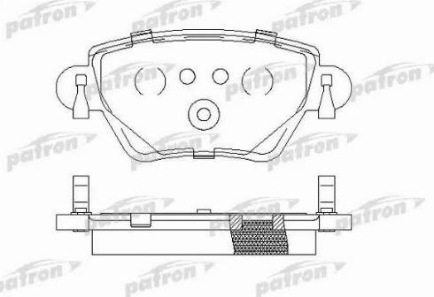 Patron PBP1416 - Тормозные колодки, дисковые, комплект unicars.by