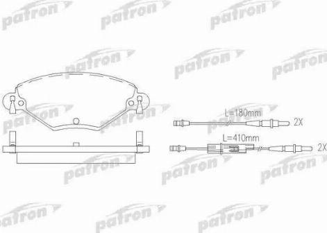 Patron PBP1411 - Тормозные колодки, дисковые, комплект unicars.by