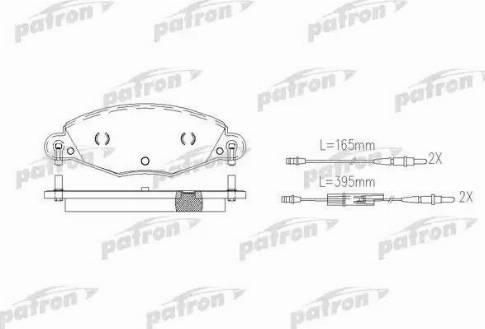 Patron PBP1412 - Тормозные колодки, дисковые, комплект unicars.by