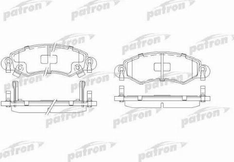 Patron PBP1423 - Тормозные колодки, дисковые, комплект unicars.by