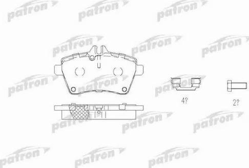 Patron PBP1593 - Тормозные колодки, дисковые, комплект unicars.by