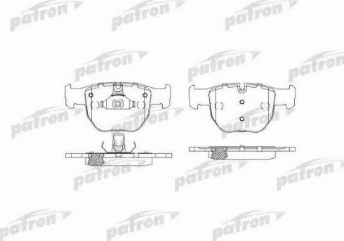 Patron PBP1597 - Тормозные колодки, дисковые, комплект unicars.by