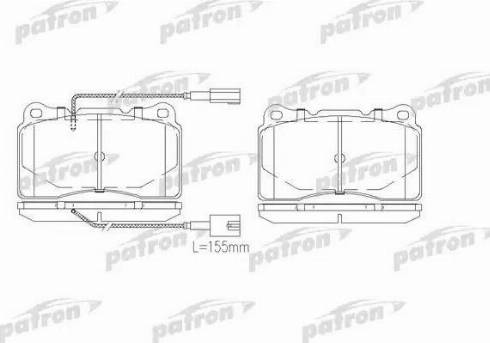 Patron PBP1545 - Тормозные колодки, дисковые, комплект unicars.by