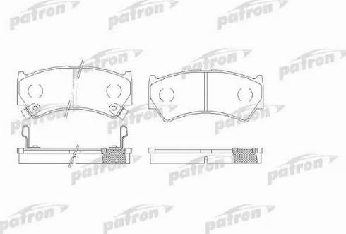 Patron PBP1551 - Тормозные колодки, дисковые, комплект unicars.by