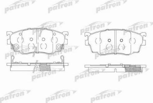 Patron PBP1557 - Тормозные колодки, дисковые, комплект unicars.by