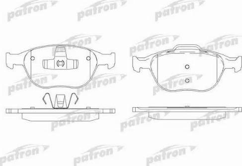 Patron PBP1568 - Тормозные колодки, дисковые, комплект unicars.by