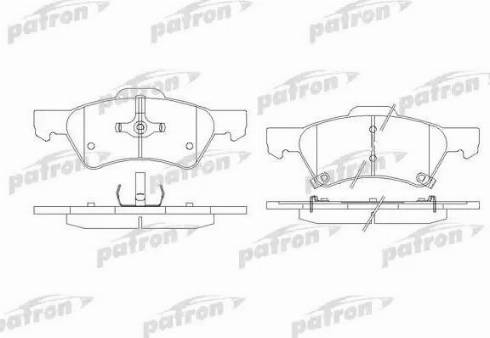 Patron PBP1510 - Тормозные колодки, дисковые, комплект unicars.by