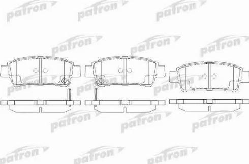 Patron PBP1530 - Тормозные колодки, дисковые, комплект unicars.by