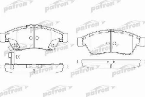 Patron PBP1533 - Тормозные колодки, дисковые, комплект unicars.by