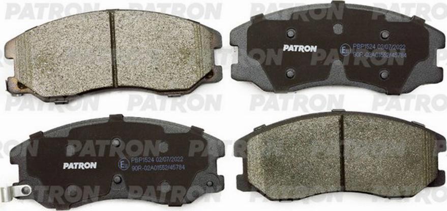 Patron PBP1524 - Тормозные колодки, дисковые, комплект unicars.by