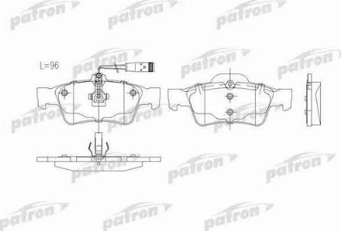 Patron PBP1526 - Тормозные колодки, дисковые, комплект unicars.by