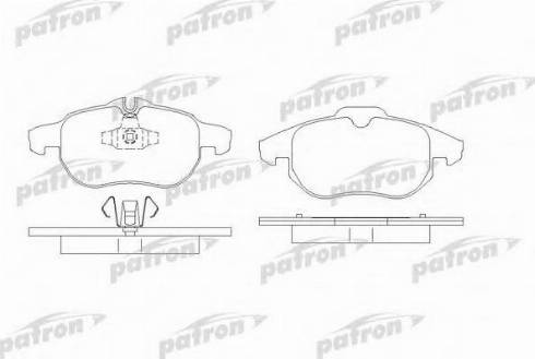 Patron PBP1520 - Тормозные колодки, дисковые, комплект unicars.by