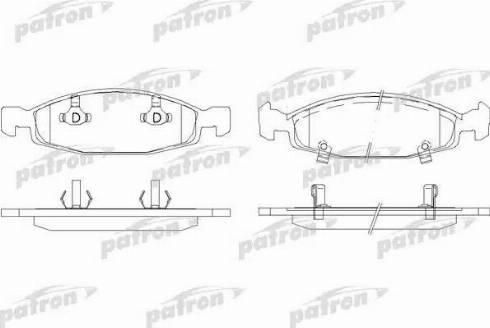 Patron PBP1523 - Тормозные колодки, дисковые, комплект unicars.by