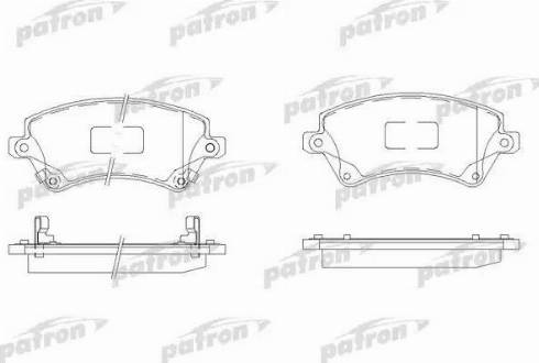 Patron PBP1573 - Тормозные колодки, дисковые, комплект unicars.by