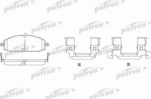 Patron PBP1577 - Тормозные колодки, дисковые, комплект unicars.by