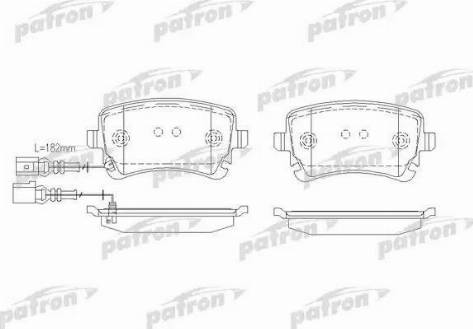 Patron PBP1644 - Тормозные колодки, дисковые, комплект unicars.by