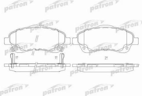 Patron PBP1648 - Тормозные колодки, дисковые, комплект unicars.by