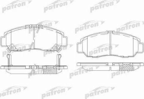 Patron PBP1669 - Тормозные колодки, дисковые, комплект unicars.by