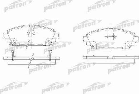 Patron PBP1601 - Тормозные колодки, дисковые, комплект unicars.by