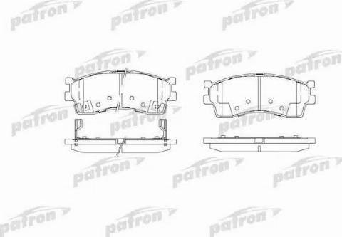 Patron PBP1602 - Тормозные колодки, дисковые, комплект unicars.by