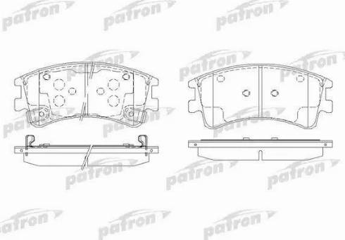 Patron PBP1619 - Тормозные колодки, дисковые, комплект unicars.by