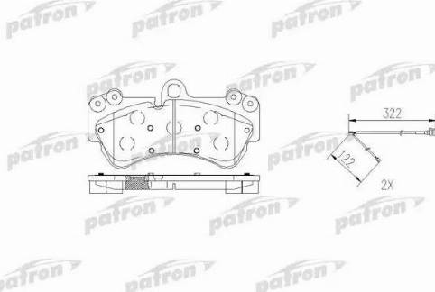 Patron PBP1625 - Тормозные колодки, дисковые, комплект unicars.by