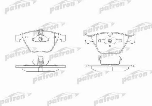 Patron PBP1628 - Тормозные колодки, дисковые, комплект unicars.by