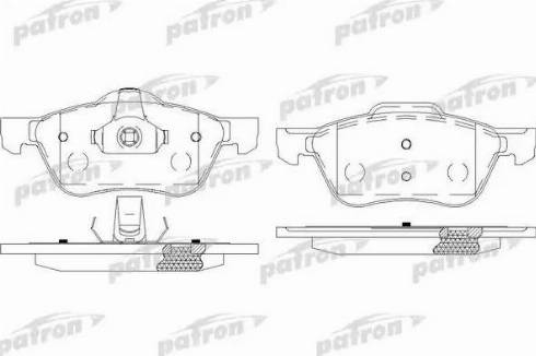 Patron PBP1674 - Тормозные колодки, дисковые, комплект unicars.by