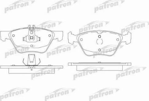 Patron PBP1050 - Тормозные колодки, дисковые, комплект unicars.by