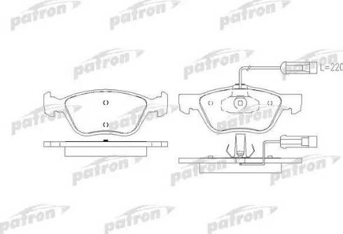 Patron PBP1299 - Тормозные колодки, дисковые, комплект unicars.by