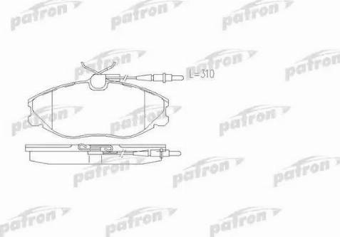 Patron PBP1063 - Тормозные колодки, дисковые, комплект unicars.by