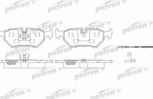 Patron PBP1003 - Тормозные колодки, дисковые, комплект unicars.by