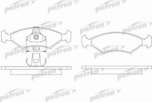 Patron PBP1081 - Тормозные колодки, дисковые, комплект unicars.by