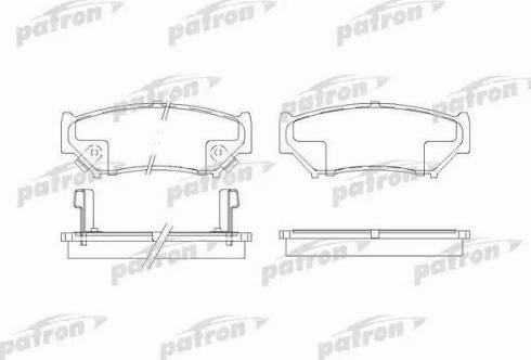 Patron PBP1020 - Тормозные колодки, дисковые, комплект unicars.by