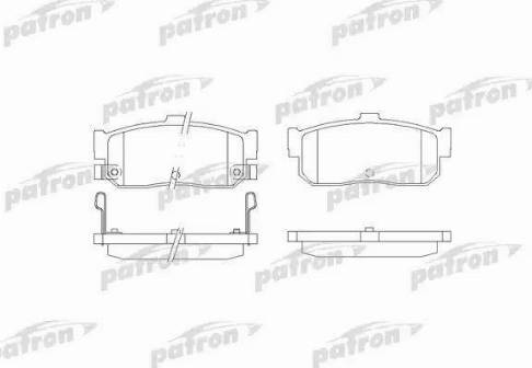 Patron PBP1104 - Тормозные колодки, дисковые, комплект unicars.by