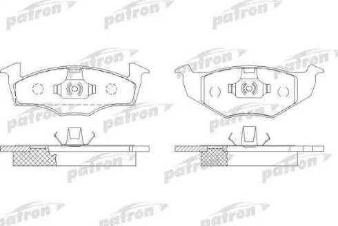 Patron PBP1101 - Тормозные колодки, дисковые, комплект unicars.by