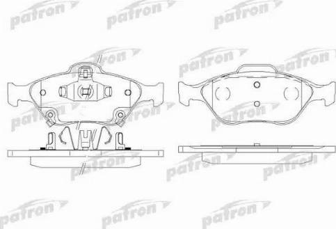 Patron PBP1890 - Тормозные колодки, дисковые, комплект unicars.by