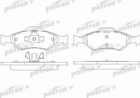 Patron PBP1393 - Тормозные колодки, дисковые, комплект unicars.by