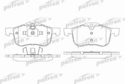 Patron PBP1355 - Тормозные колодки, дисковые, комплект unicars.by