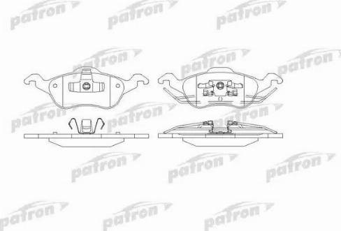 Patron PBP1318 - Тормозные колодки, дисковые, комплект unicars.by