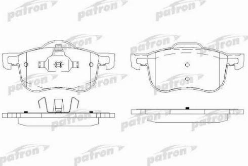 Patron PBP1382 - Тормозные колодки, дисковые, комплект unicars.by