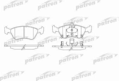 Patron PBP1321 - Тормозные колодки, дисковые, комплект unicars.by