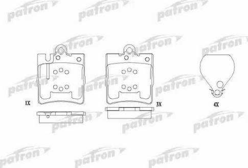 Patron PBP1322 - Тормозные колодки, дисковые, комплект unicars.by